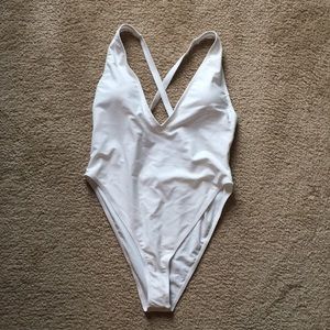 White One-Piece Bathing Suit